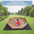 Kids Large Octagonal Wooden Sandpit, FSC Certified Timber, 206cm Bench Seats