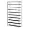10 Tier Black Shoe Rack Metal Shoe Storage Organizer Rack 50-Pair Large Capacity