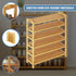 6 Layers Natural Wood Bamboo Shelf Entryway Storage Shoe Rack Home Furniture