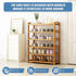 6 Layers Natural Wood Bamboo Shelf Entryway Storage Shoe Rack Home Furniture