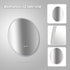 Oval Mirror LED Anti-Fog Illuminated Bathroom Living Room
