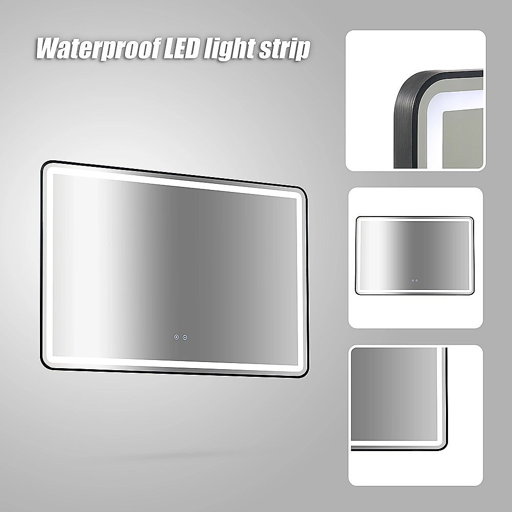 Rectangular Mirror LED Anti-Fog Illuminated Bathroom Living Room