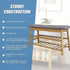 Bamboo Shoe Storage Bench Entryway Shoe Rack Cabinet with Cushion Seat & Hidden Storage