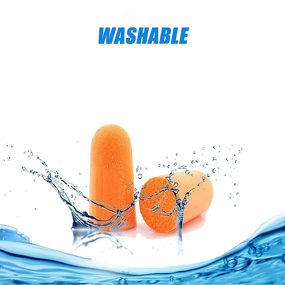 Foam Ear Plugs Disposable 200 Pairs Noise Cancelling Plane Sleep Snoring