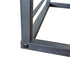 Industrial C Shaped Sofa Side Table with Wooden Shelf Couch Laptop Snack End Table