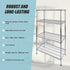 Wire Storage Rack – 120x45cm Chrome Shelving with Fixed Legs