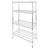 Wire Storage Rack – 120x45cm Chrome Shelving with Fixed Legs