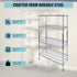 Wire Storage Rack – 120x45cm Chrome Shelving with Fixed Legs
