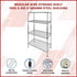 Wire Storage Rack – 120x45cm Chrome Shelving with Fixed Legs
