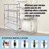 Wire Storage Rack – 120x45cm Chrome Shelving with Fixed Legs
