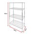 Wire Storage Rack – 120x45cm Chrome Shelving with Fixed Legs