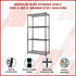 Modular Wire Storage 120x45cm Steel Shelving Black With Fixed Legs For Garage Kitchen Or Retail Storage