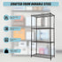 Modular Wire Storage 120x45cm Steel Shelving Black With Fixed Legs For Garage Kitchen Or Retail Storage