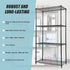 Modular Wire Storage 120x45cm Steel Shelving Black With Fixed Legs For Garage Kitchen Or Retail Storage