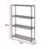 Modular Wire Storage 120x45cm Steel Shelving Black With Fixed Legs For Garage Kitchen Or Retail Storage