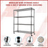 Modular Wire Storage 120x45cm Steel Shelving Black With Wheels For Garage Kitchen Or Retail Storage