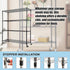 Modular Wire Storage 120x45cm Steel Shelving Black With Wheels For Garage Kitchen Or Retail Storage