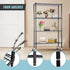 Modular Wire Storage 120x45cm Steel Shelving Black With Wheels For Garage Kitchen Or Retail Storage