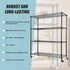 Modular Wire Storage 120x45cm Steel Shelving Black With Wheels For Garage Kitchen Or Retail Storage