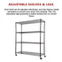 Modular Wire Storage 120x45cm Steel Shelving Black With Wheels For Garage Kitchen Or Retail Storage