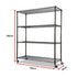 Modular Wire Storage 120x45cm Steel Shelving Black With Wheels For Garage Kitchen Or Retail Storage