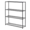 Modular Wire Storage 150x45cm Steel Shelving Black With Fixed Legs For Garage Warehouse Or Kitchen Organisation