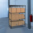 Modular Wire Storage 150x45cm Steel Shelving Black With Fixed Legs For Garage Warehouse Or Kitchen Organisation