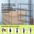Modular Wire Storage 150x45cm Steel Shelving Black With Fixed Legs For Garage Warehouse Or Kitchen Organisation