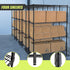 Modular Wire Storage 150x45cm Steel Shelving Black With Fixed Legs For Garage Warehouse Or Kitchen Organisation