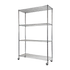 Modular Wire Storage Shelf 1500 x 450 x 1920mm Steel Shelving with Wheels