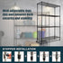 Modular Wire Storage 150x45cm Steel Shelving Black With Wheels For Garage Warehouse Or Kitchen Organisation