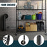 Modular Wire Storage 150x45cm Steel Shelving Black With Wheels For Garage Warehouse Or Kitchen Organisation