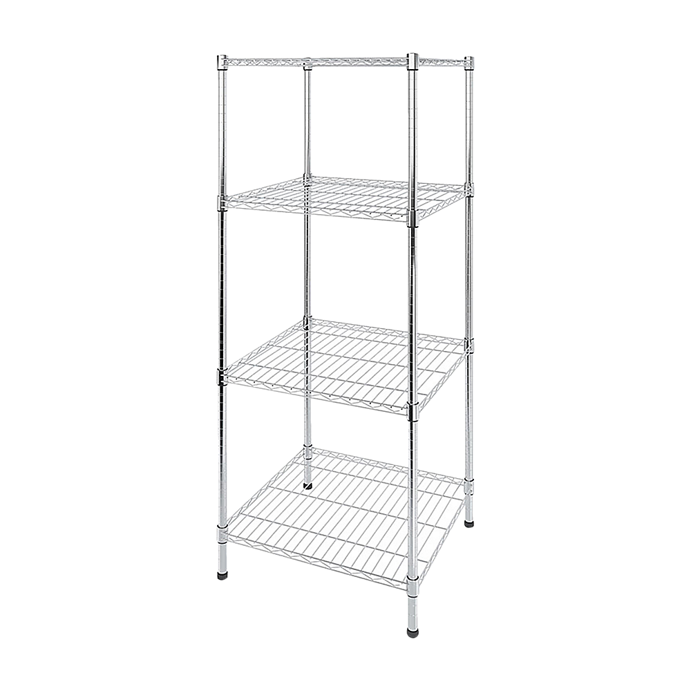 Wire Storage Rack – 60x60cm Chrome Shelving with Fixed Legs
