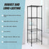 Modular Wire Storage 60x60cm Steel Shelving Black With Fixed Legs For Garage Warehouse Or Kitchen Organisation