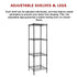 Modular Wire Storage 60x60cm Steel Shelving Black With Fixed Legs For Garage Warehouse Or Kitchen Organisation