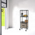 Modular Wire Storage 60x60cm Steel Shelving Black With Wheels For Garage Warehouse Or Kitchen Organisation