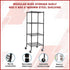 Modular Wire Storage 60x60cm Steel Shelving Black With Wheels For Garage Warehouse Or Kitchen Organisation