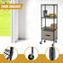 Modular Wire Storage 60x60cm Steel Shelving Black With Wheels For Garage Warehouse Or Kitchen Organisation