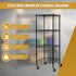 Modular Wire Storage 60x60cm Steel Shelving Black With Wheels For Garage Warehouse Or Kitchen Organisation