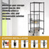 Modular Wire Storage 60x60cm Steel Shelving Black With Wheels For Garage Warehouse Or Kitchen Organisation