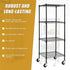 Modular Wire Storage 60x60cm Steel Shelving Black With Wheels For Garage Warehouse Or Kitchen Organisation