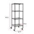 Modular Wire Storage 60x60cm Steel Shelving Black With Wheels For Garage Warehouse Or Kitchen Organisation