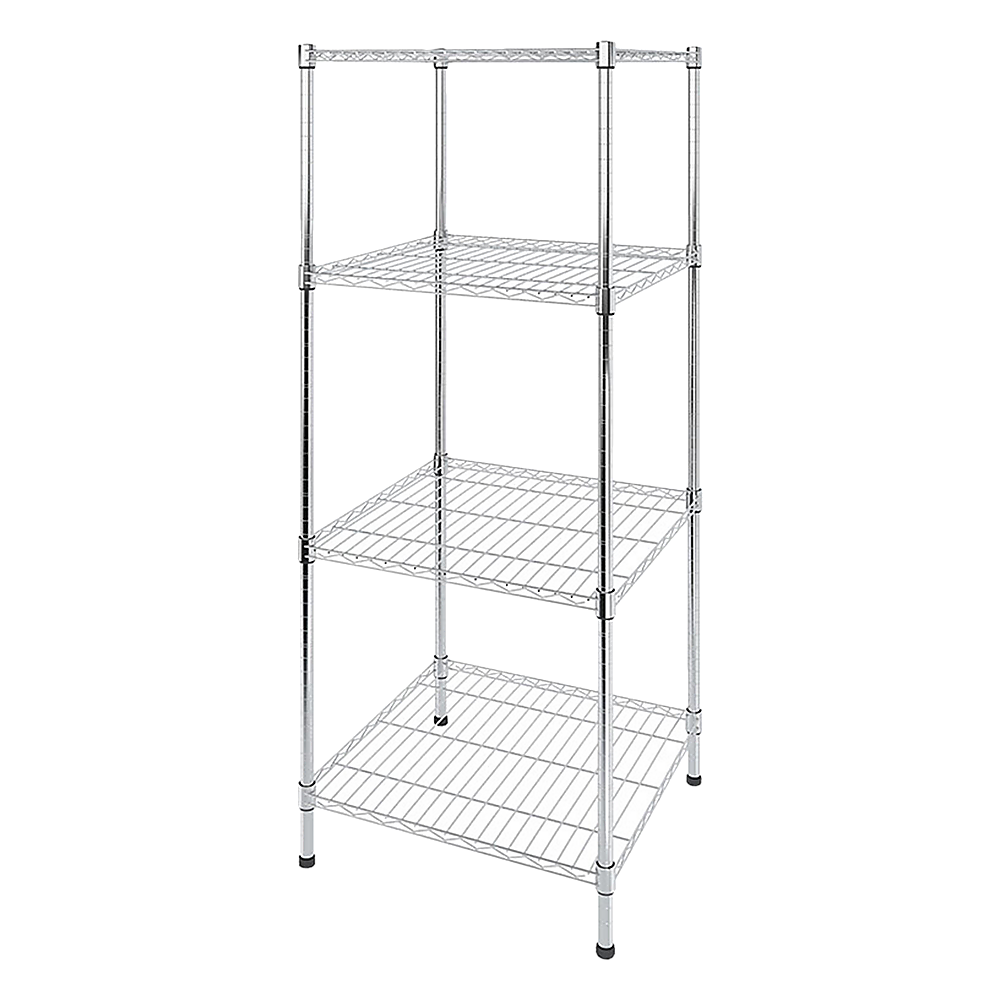 Wire Storage Rack – 45x45cm Chrome Shelving with Fixed Legs