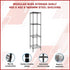 Modular Wire Storage 45x45cm Steel Shelving Black With Fixed Legs For Garage Warehouse Or Kitchen Organisation