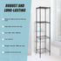 Modular Wire Storage 45x45cm Steel Shelving Black With Fixed Legs For Garage Warehouse Or Kitchen Organisation