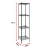Modular Wire Storage 45x45cm Steel Shelving Black With Fixed Legs For Garage Warehouse Or Kitchen Organisation