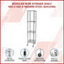 Modular Wire Storage 45x45cm Steel Shelving Chrome With Wheels For Garage Warehouse Or Kitchen Organisation