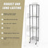 Modular Wire Storage 45x45cm Steel Shelving Chrome With Wheels For Garage Warehouse Or Kitchen Organisation