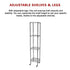 Modular Wire Storage 45x45cm Steel Shelving Chrome With Wheels For Garage Warehouse Or Kitchen Organisation