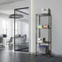 Modular Wire Storage 45x45cm Steel Shelving Black With Wheels For Garage Warehouse Or Kitchen Organisation